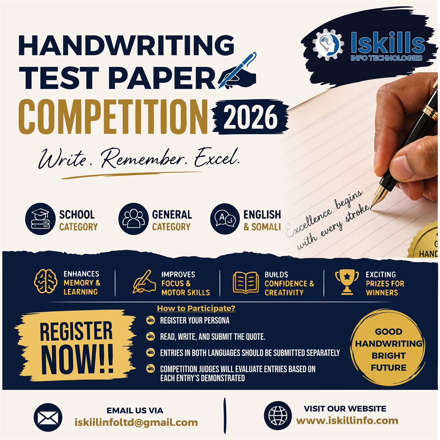 Handwriting Test Paper Competition 2026